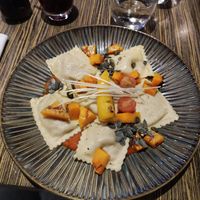 Pumpkin and seitan ravioli at The Market Restaurant in Albufeira