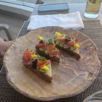 Bruschetta, my boyfriend's favourite dish at The Market Restaurant in Albufeira