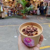 Cheesecake style dessert at Supanta in Lima