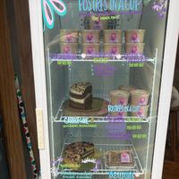 Fridge with vegan items at Supanta in Lima