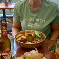 Vegan bowl and the Green bagel at Neighbours in Tenerife