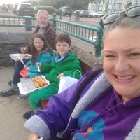 Vegan fish, vegan nuggets and vegan sausage and chips! at Walkers Quality Fish & Chips in Aberdovey