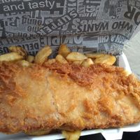 Jackfruit 'fish'and chips at Walkers Quality Fish & Chips in Aberdovey