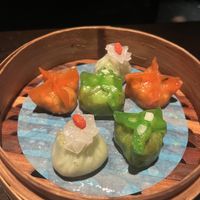 Vegan dim sum (one not pictured)  at Yauatcha - Soho in London