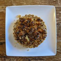 Savory vegan quiche at Compass Coffee in Vancouver