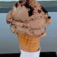 A delicious scoop of chocolate oreo 😋 at Josh & John's in Fort Collins