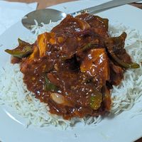 Chilli tofu at Indian Food Junkiz in Launceston