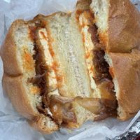  B.E.C. (with a little sriracha 😋)  at A. T. M. Vegan Deli in Brooklyn