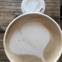 Vanilla latte with hemp milk and a double shot espresso  at Tala Coffee Roasters in Highwood