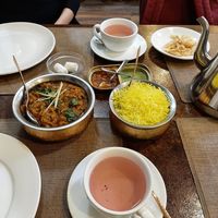 Baingan Bharat, Safron Rice and Rosella Tea at Namaste - Olympic St in Ulaanbaatar