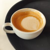 Cappuccino with oat milk at St James's Café in London