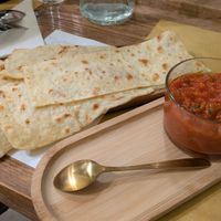 Cena marocchina - Msmmen con zaalouk at Animo Cucina Naturale in Brescia