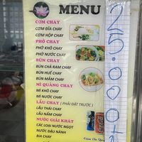 Menu  at Quán Chay Thiện Tâm in Nha Trang