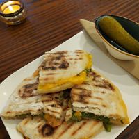 Homemade Pita with vegan Cheese. at Soulcafé in Berlin