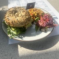 Avocado bagel  at WASBAR in Bruges