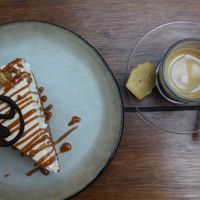 Cheese cake "Appel and caramel" at Hopen Source in Lille