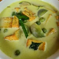 Green curry, eggplant and tofu at Malakor Kitchen and Cafe - ร้านมะละกอ in Ayutthaya