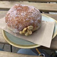 Peanut butter doughnut  at Zola's Bakery in Galashiels