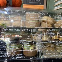 Savoury foods at Zola's Bakery in Galashiels