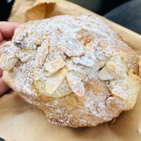 Almond croissant   at Zola's Bakery in Galashiels