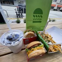 Single and double burgers   at Plantees in Orlando