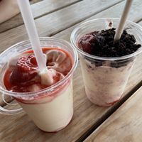 Shake with strawberries and the other with Oreo and strawberries   at Plantees in Orlando