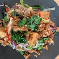 Eggplant larb with added jackfruit  at Kati Vegan Thai in Kirkland