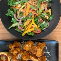 Cauliflower bombs and mango salad at Kati Vegan Thai in Kirkland