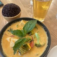 Pumpkin curry with forbidden rice   at Kati Vegan Thai in Kirkland