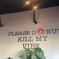 Cute Interior w/Signage #Veganuary at Rainbow Donuts in Berkeley