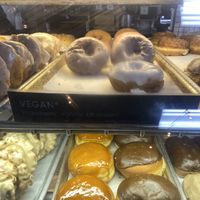 Top Row Vegan (Clearly Labeled) #Veganuary at Rainbow Donuts in Berkeley