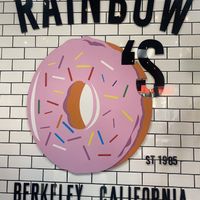 Cute Signage - EST 1985 WHOA! #Veganuary at Rainbow Donuts in Berkeley