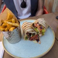 Vegan roti wrap at Turtle Bay in Sheffield