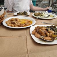 Beans and potato at Vradeto Tavern in Vradeto