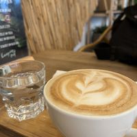 Coffee with oatmilk   at Hanging Out Café in Hamburg