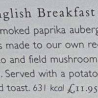 Menu  at Bettys in Harrogate