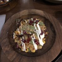 Sweetcorn fritter   at Murphy's Pakora Bar in Glasgow