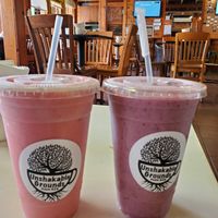 Smoothies with almond milk at Unshakable Grounds Coffee Shop in Burnet