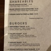   at Blaze Gourmet Burgers in Vancouver