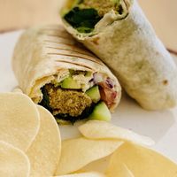 Falafel wrap made Vegan   at Kefi Café in Javea