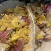 Jerk tacos!!  at Eva's Original Chimneys in Mississauga