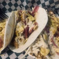 Jerk Tacos  at Eva's Original Chimneys in Mississauga