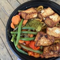 Noodle bowl with Marinated Tofu  at Tuk Tuk Eatery in San Diego