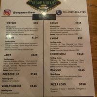 Menú  2  at Vegan&Beer in Mexico City