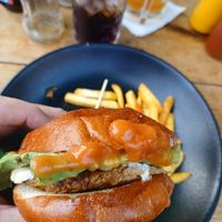 Burguer at Vegan&Beer in Mexico City