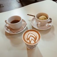Vegan pistachio ice cream affogado  at Satan's Coffee Corner in Barcelona