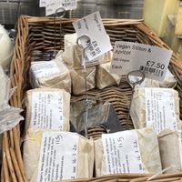 Homemade vegan cheeses  at Macknade in Faversham