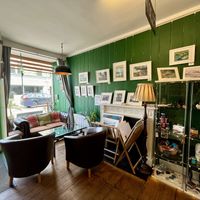 Seating and art   at High St Merchants in Grantown On Spey