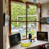 Art with view of garden   at High St Merchants in Grantown On Spey