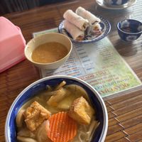Pho and spring rolls   at Thanh Lieu in Hue